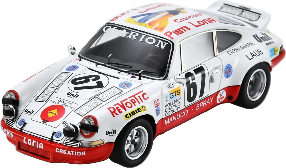 Porsche Carrera RSR #67 Le Mans 24H 1974 W. Vollery/E. Chapuis/R. Dorchy 1:43 Scale Resin Car – Spark