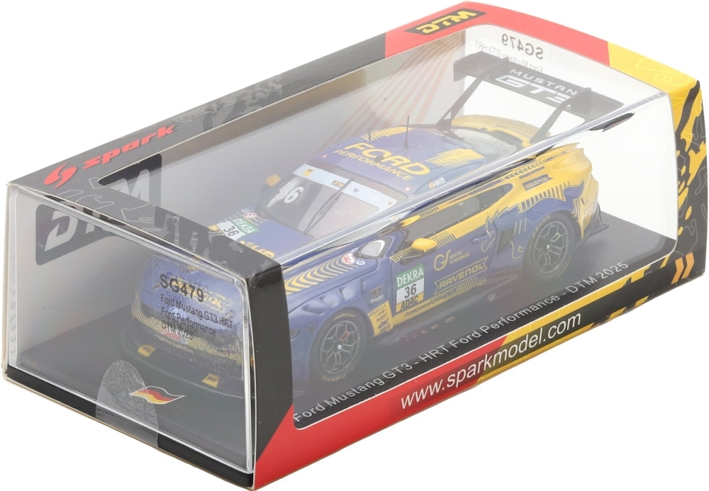 Ford Mustang GT3 HRT Ford Performance #36 DTM 2025 Arjun Maini Limited 300pcs 1:43 Scale Resin Car – Spark