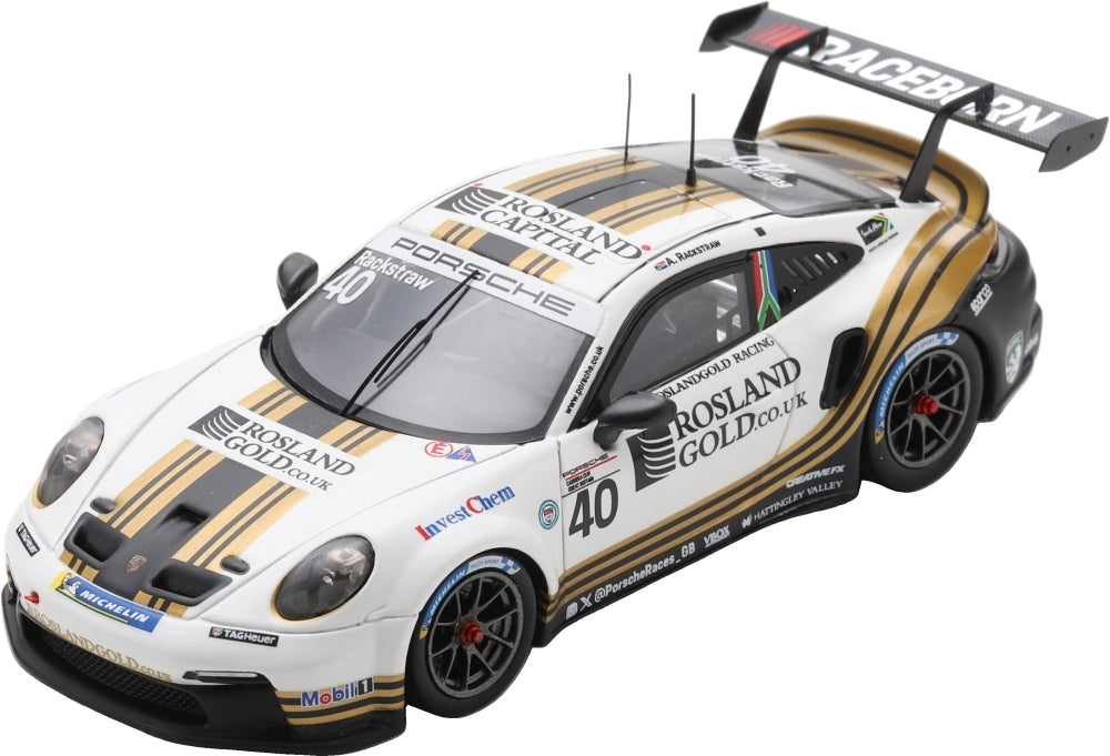 Porsche 911 GT3 Cup #40 Carrera Cup GB Champion 2025 Andrew Rackstraw 1:43 Scale Resin Car – Spark