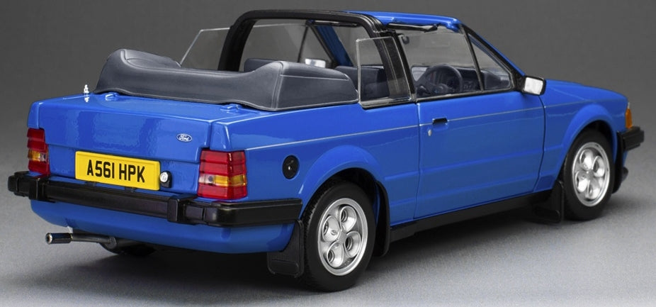 Ford Escort XR3i Cabrio RHD Azure Blue 1:18 Scale Diecast Car – Sun Star