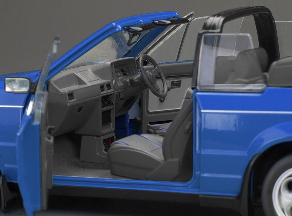 Ford Escort XR3i Cabrio RHD Azure Blue 1:18 Scale Diecast Car – Sun Star