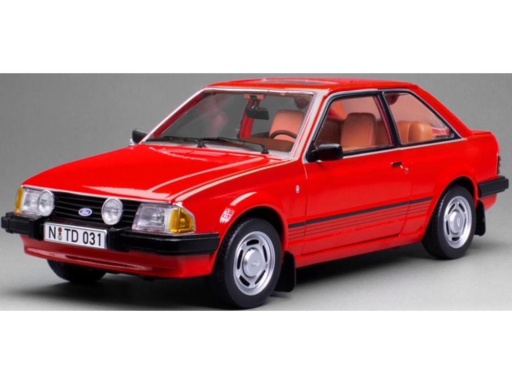 Ford Escort Mk3 Ghia 1981 Red LHD 1:18 Scale Sun Star Diecast Model Car