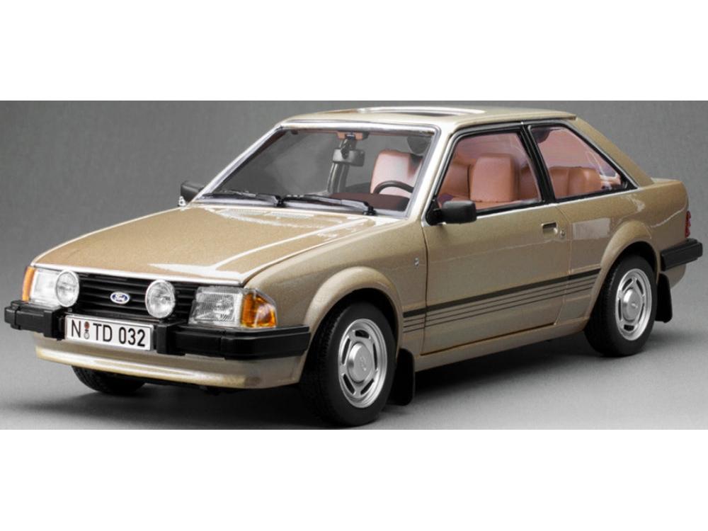 Ford Escort Mk3 Ghia 1981 Gold LHD 1:18 Scale Sun Star Diecast Model Car