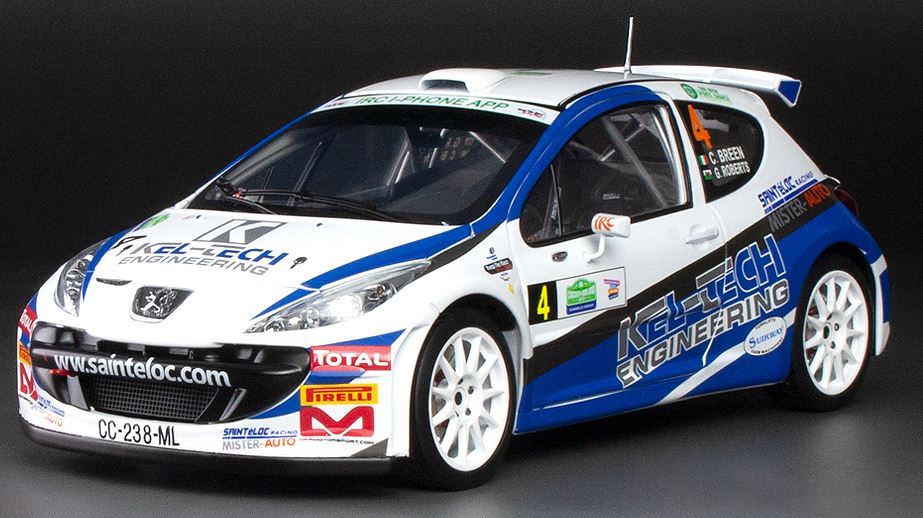 Peugeot 207 S2000 #4 C. Breen/G.Roberts Circuit of Ireland 2012 (Limited 999pcs) 1:18 Scale Sun Star Diecast Model Car