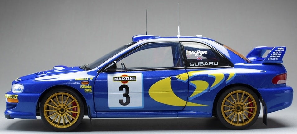 Subaru Impreza S5 WRC 98 Rallye Sanremo 1998 3rd #3 C. McRae N. Grist 1:18 Scale Diecast Model Car – Sun Star