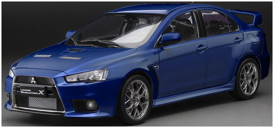 Mitsubishi Lancer Evolution X Blue Metallic 1:18 Scale Sun Star Diecast Model Car