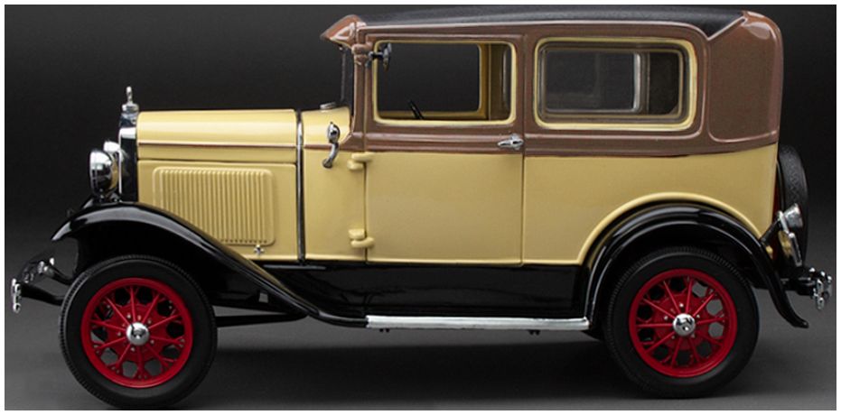 Ford Model A Tudor Bronson Yellow 1931 1:18 Scale Sun Star Diecast Model
