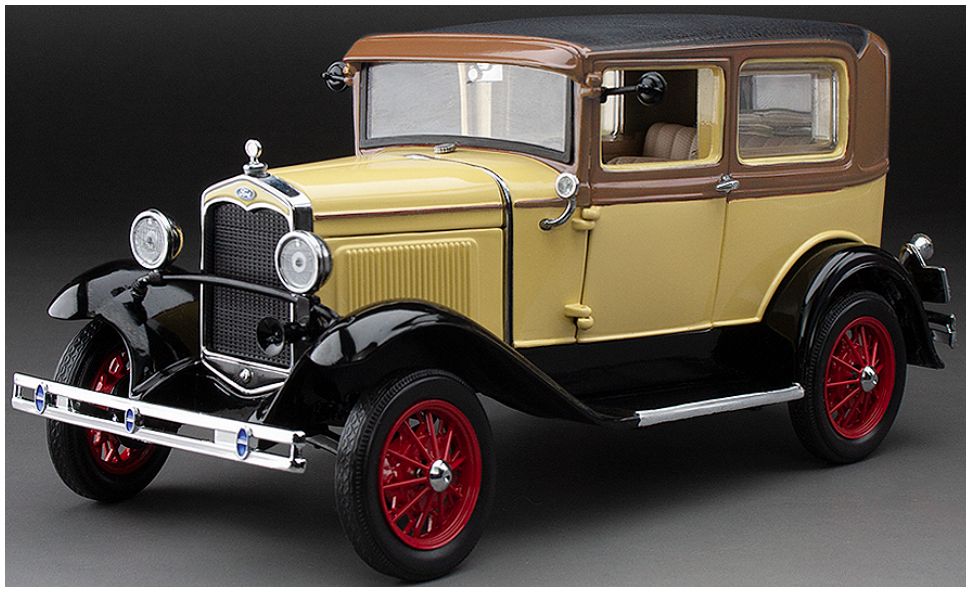 Ford Model A Tudor Bronson Yellow 1931 1:18 Scale Sun Star Diecast Model