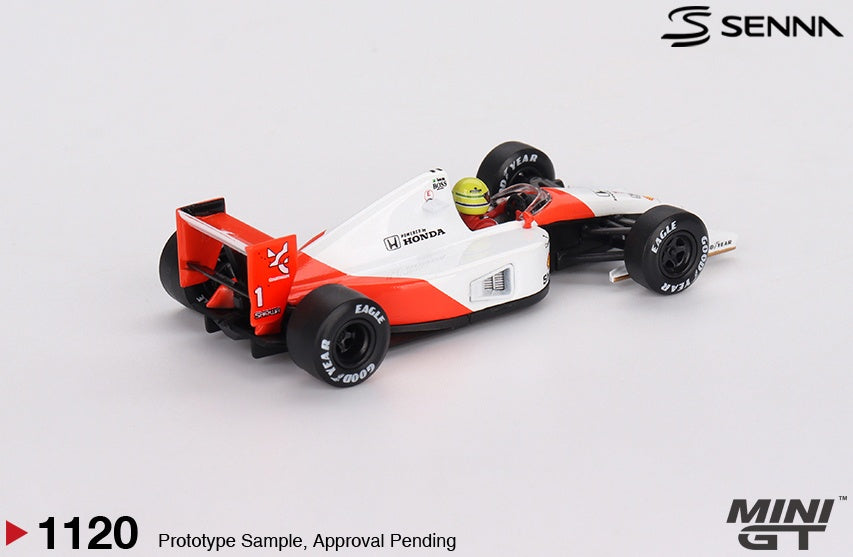McLaren MP4/6 #1 2nd F1 Japanese GP 1991 Ayrton Senna 1:64 Scale Diecast Car – MINI GT