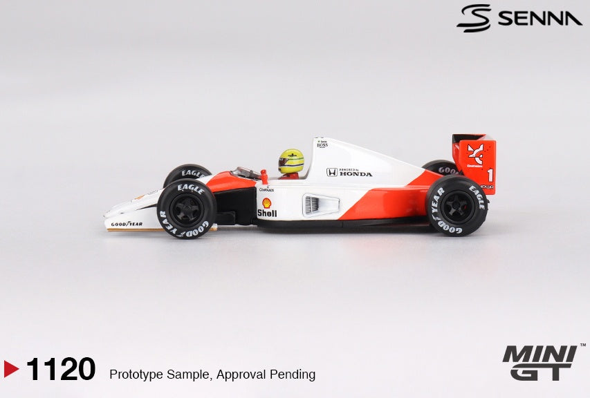 McLaren MP4/6 #1 2nd F1 Japanese GP 1991 Ayrton Senna 1:64 Scale Diecast Car – MINI GT