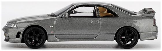Nissan Skyline GT-R Dark Metal Grey (Nismo BCNR33 CRS Version) (RHD) Blister Packaging 1:64 Scale Diecast Model Car – MINI GT