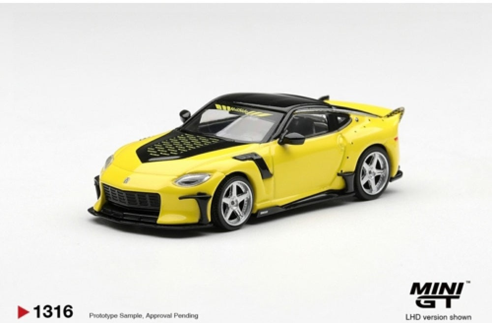 Nissan Z Veilside FFZ400 Ikazuchi Yellow (RHD) 1:64 Scale Diecast Model Car – MINI GT