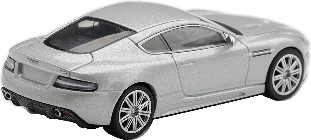 Aston Martin DBS 2008 Lightning Silver (RHD 1:64 Scale Diecast Car – MINI GT