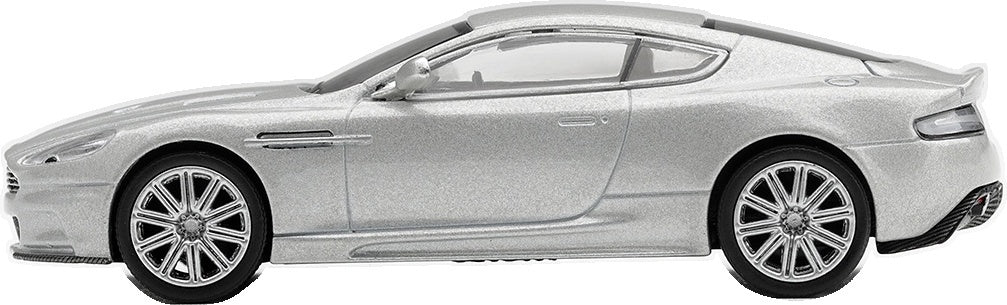 Aston Martin DBS 2008 Lightning Silver (RHD 1:64 Scale Diecast Car – MINI GT