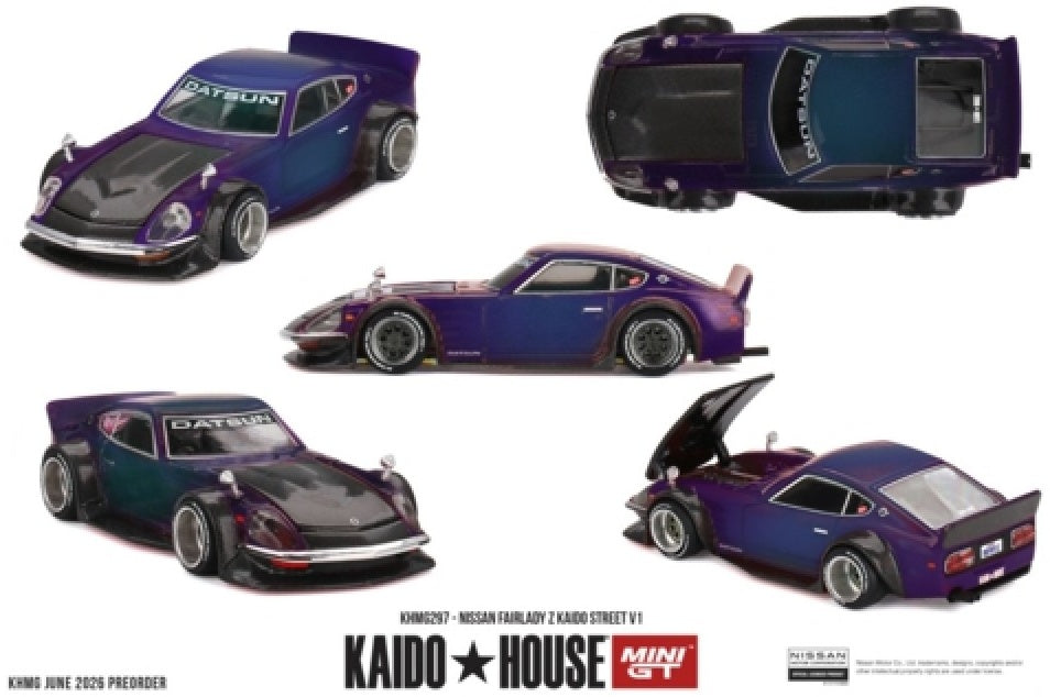 Nissan Fairlady Z Kaido Street V1 1:64 Scale Diecast Model Car – MINI GT