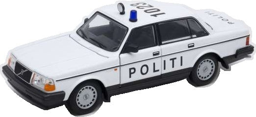 Volvo 240 GL Denmark Police 1986 1:24 Scale Diecast Car – Welly
