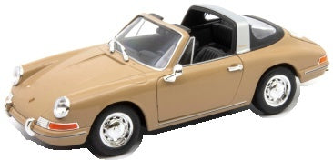 Porsche 911 Targa Dark Beige Soft Rear Window Up 1:24 Scale Diecast Car – Welly