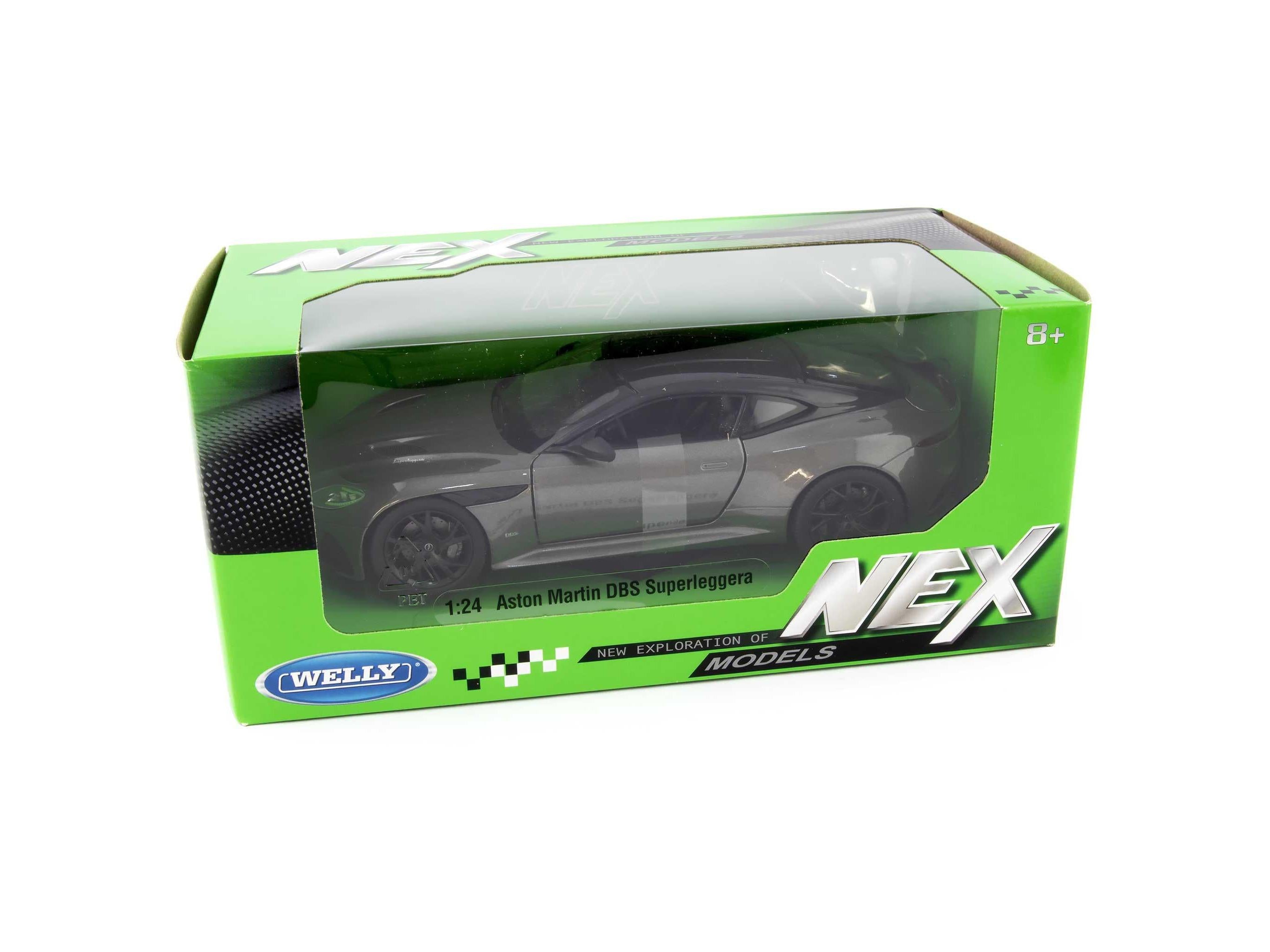 Aston Martin DBS Superleggera Diecast Model Car grey - 1:24 Scale-Welly-Diecast Model Centre