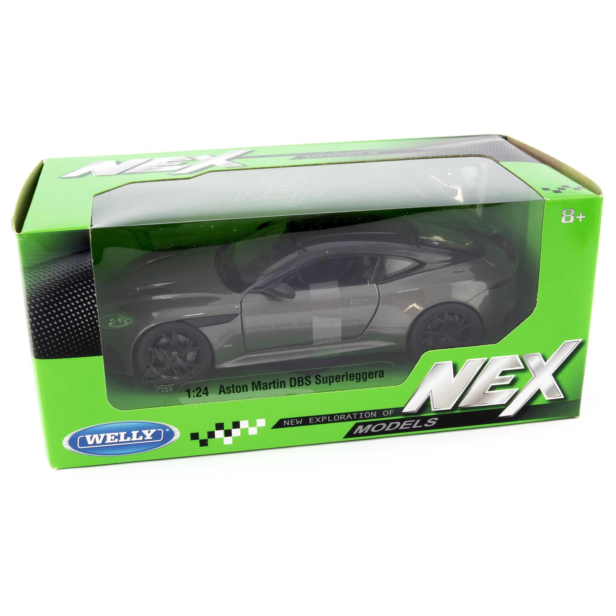 Aston Martin DBS Superleggera Diecast Model Car grey - 1:24 Scale-Welly-Diecast Model Centre