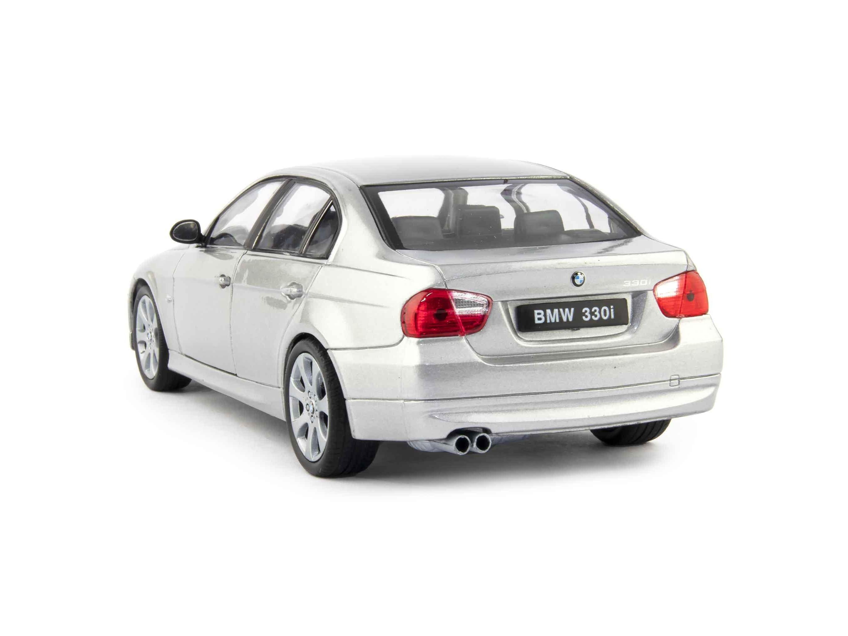 BMW 330i Diecast Model Car grey - 1:24 Scale-Welly-Diecast Model Centre