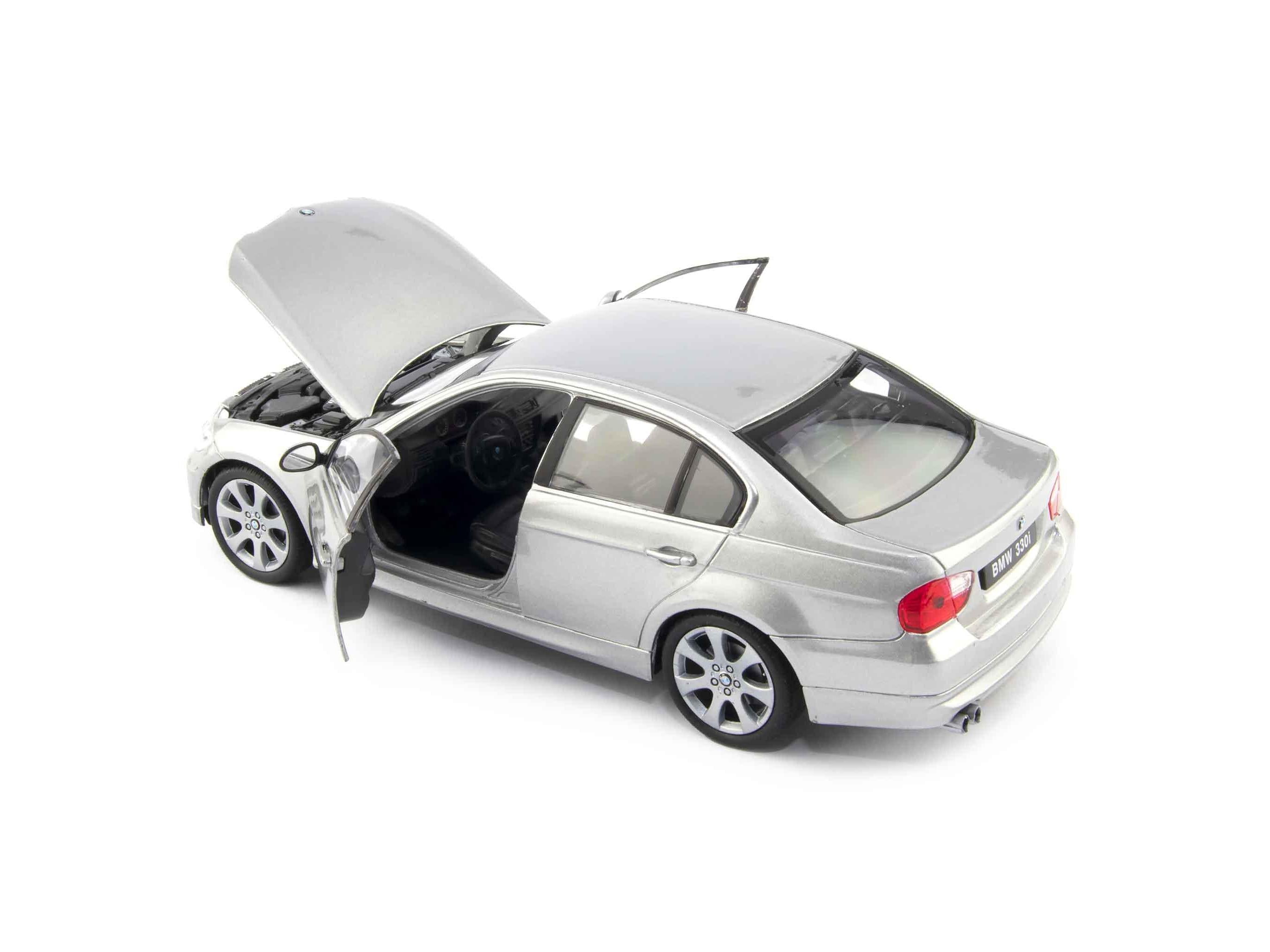 BMW 330i Diecast Model Car grey - 1:24 Scale-Welly-Diecast Model Centre