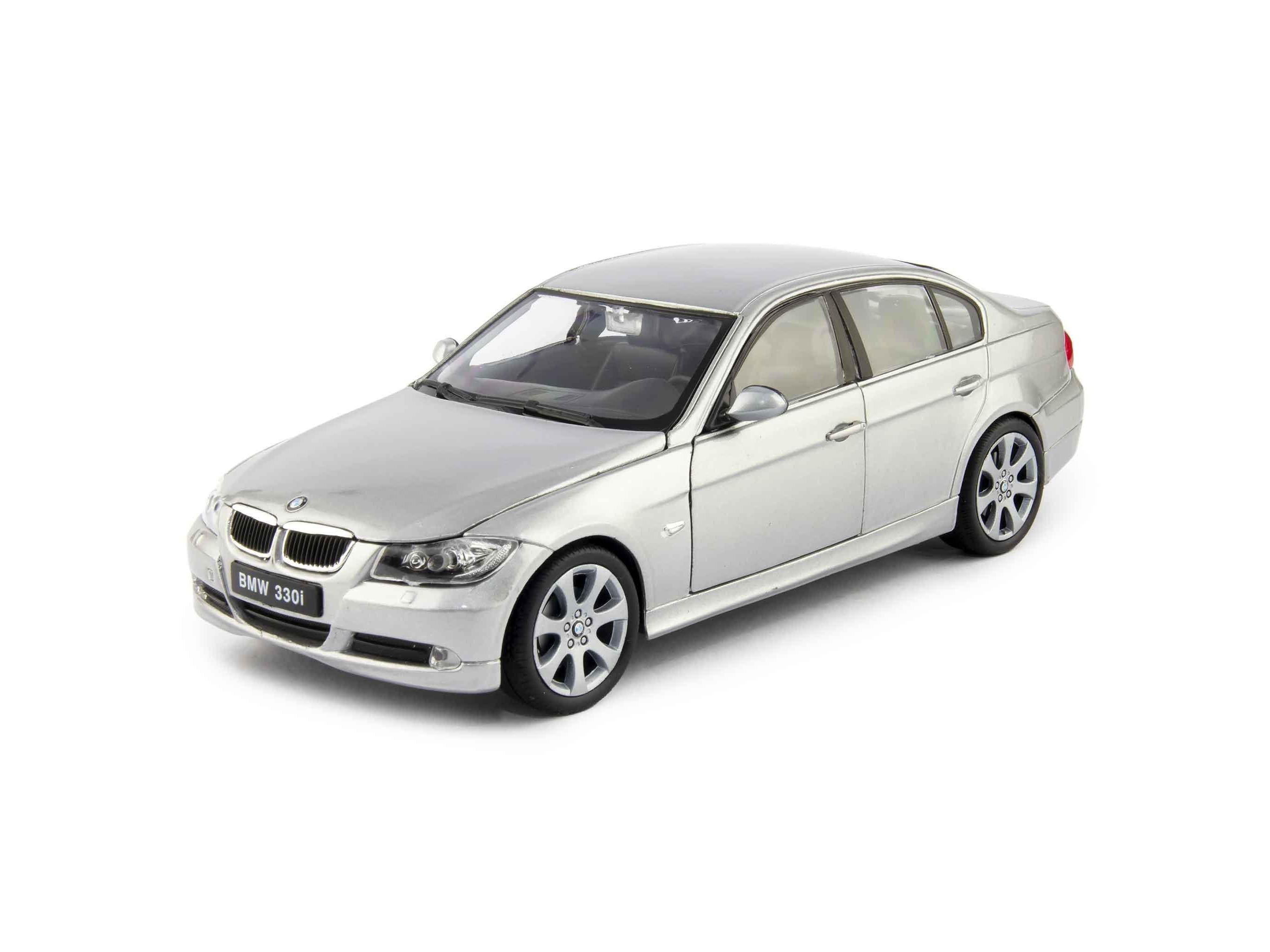 BMW 330i Diecast Model Car grey - 1:24 Scale-Welly-Diecast Model Centre