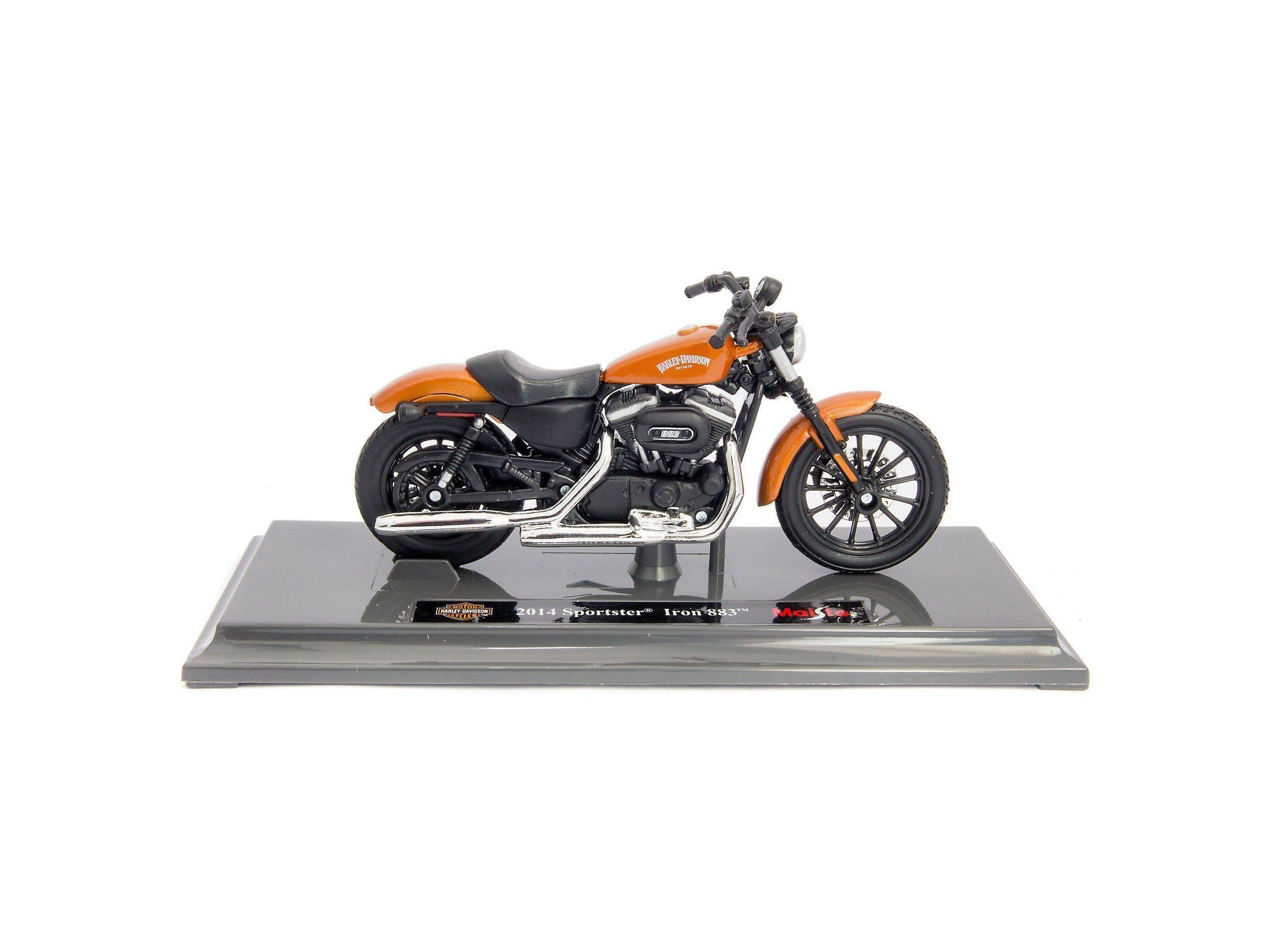 Harley-Davidson Sportster Iron 883 2014 orange- 1:18 Scale Motorcycle Model