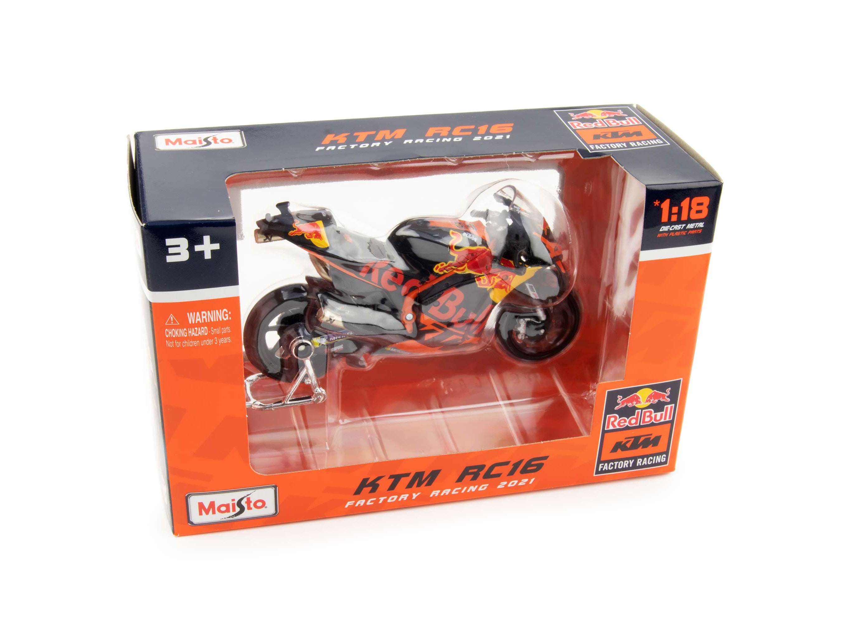 KTM RC16 Red Bull #88 MotoGP 2021 Oliveira - 1:18 Scale Diecast Model Motorcycle-Maisto-Diecast Model Centre