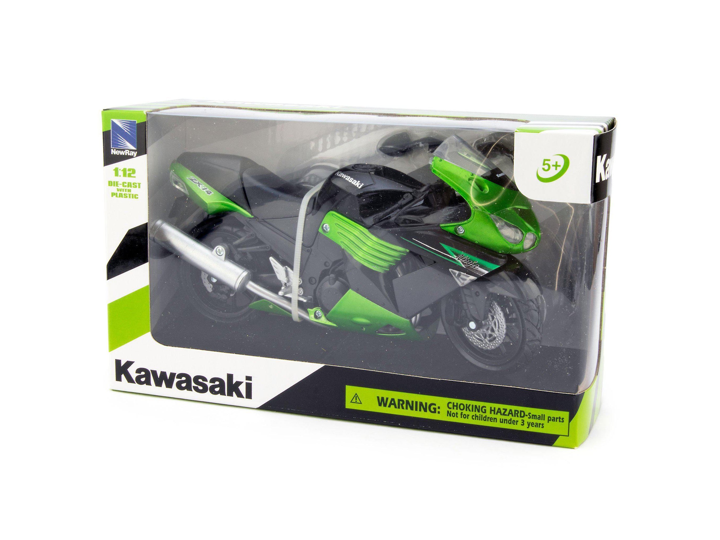Kawasaki ZX-14 Diecast Model Motorcycle 2011 green - 1:12 Scale-NewRay-Diecast Model Centre