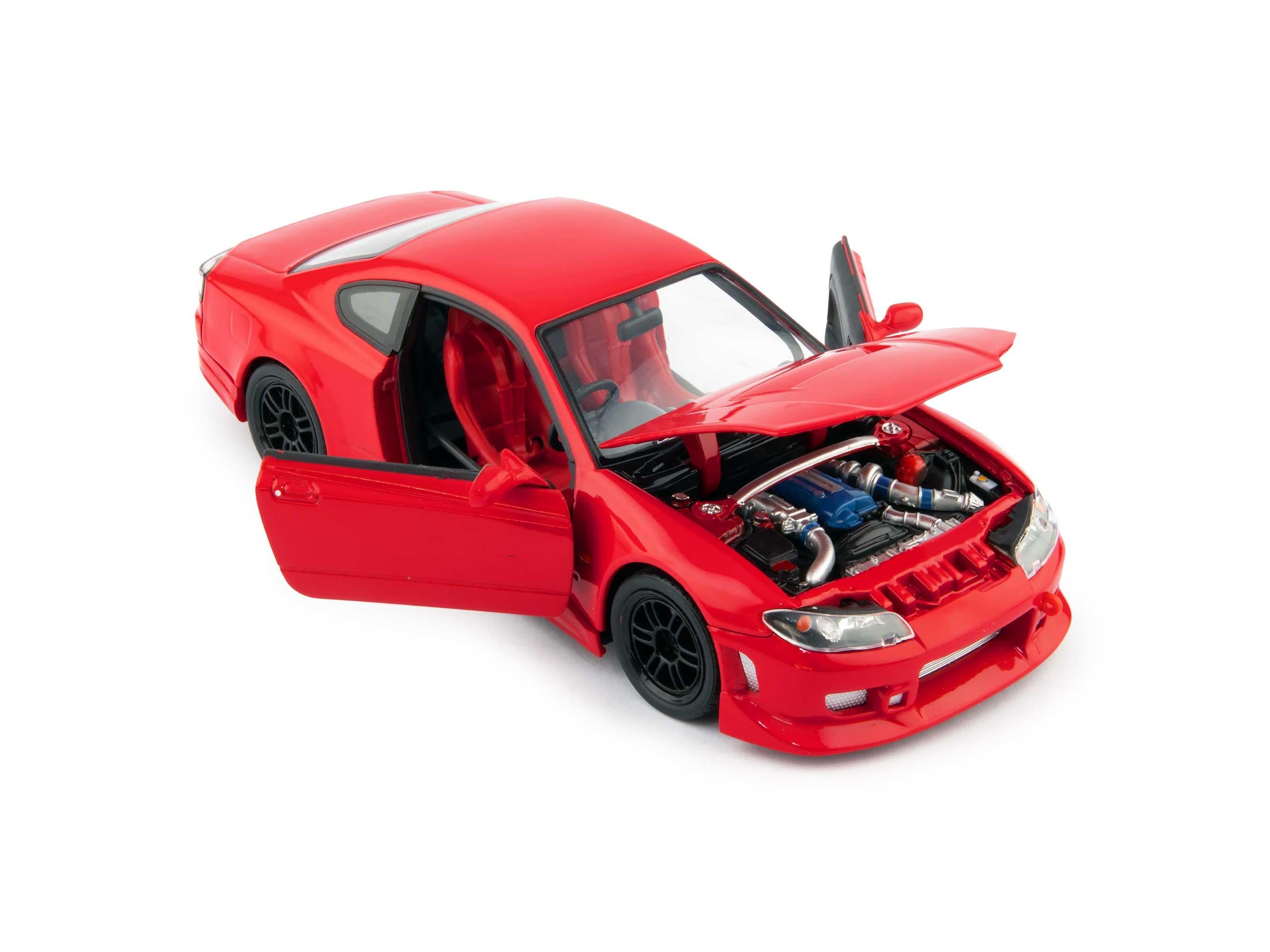 Nissan Silvia S-15 RS-R Diecast Model Car red - 1:24 Scale-Welly-Diecast Model Centre