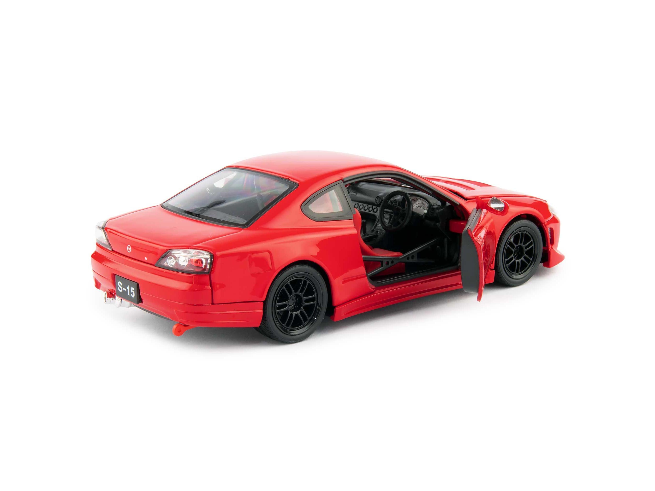 Nissan Silvia S-15 RS-R Diecast Model Car red - 1:24 Scale-Welly-Diecast Model Centre