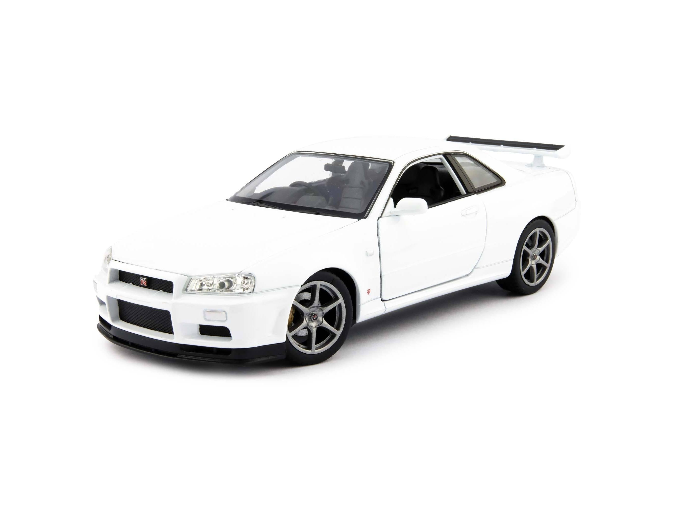 Nissan Skyline GT-R (R34) Diecast Model Car white - 1:24 Scale-Welly-Diecast Model Centre