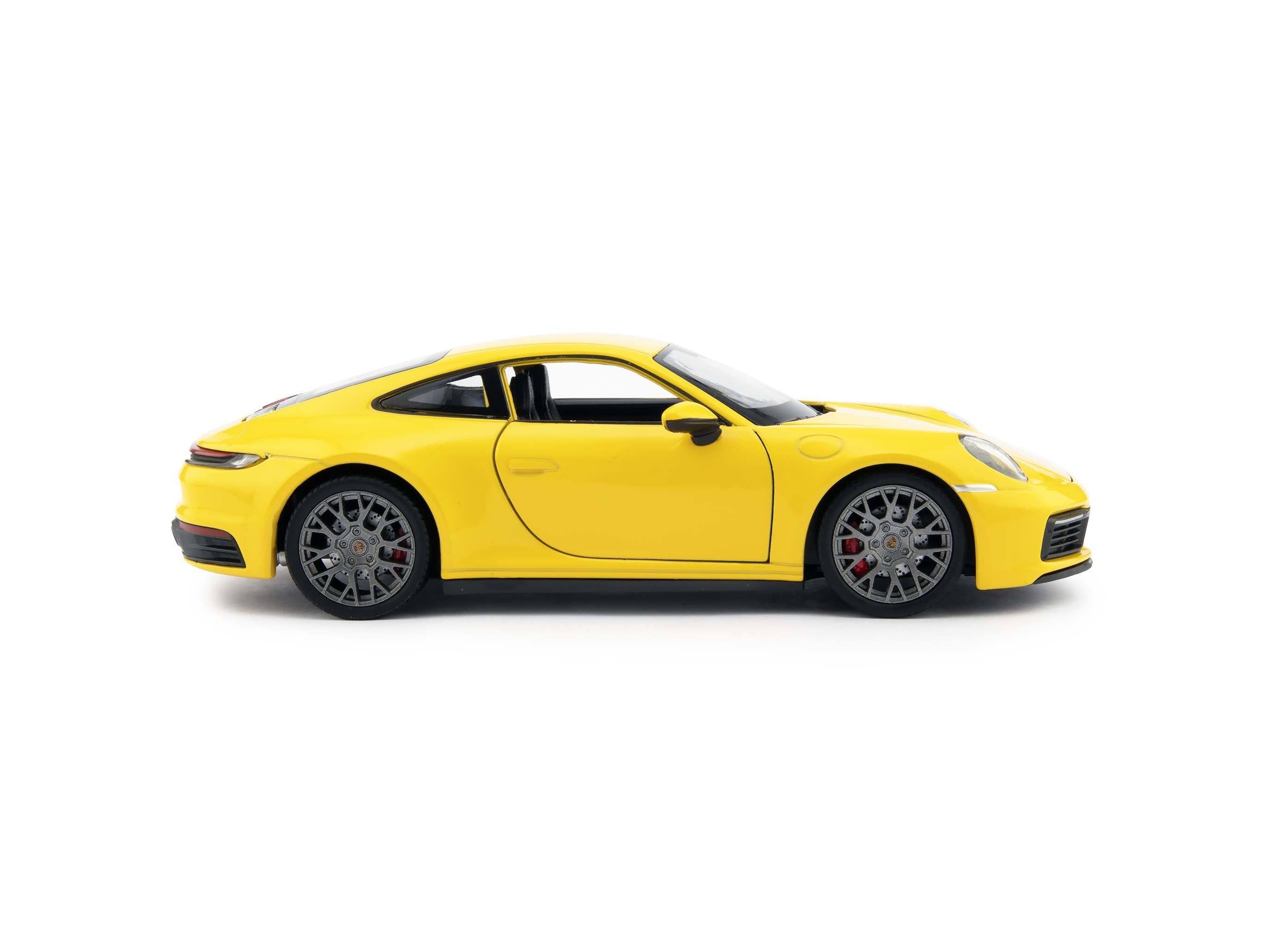 Porsche 911 Carrera 4S Diecast Model Car yellow - 1:24 Scale-Welly-Diecast Model Centre