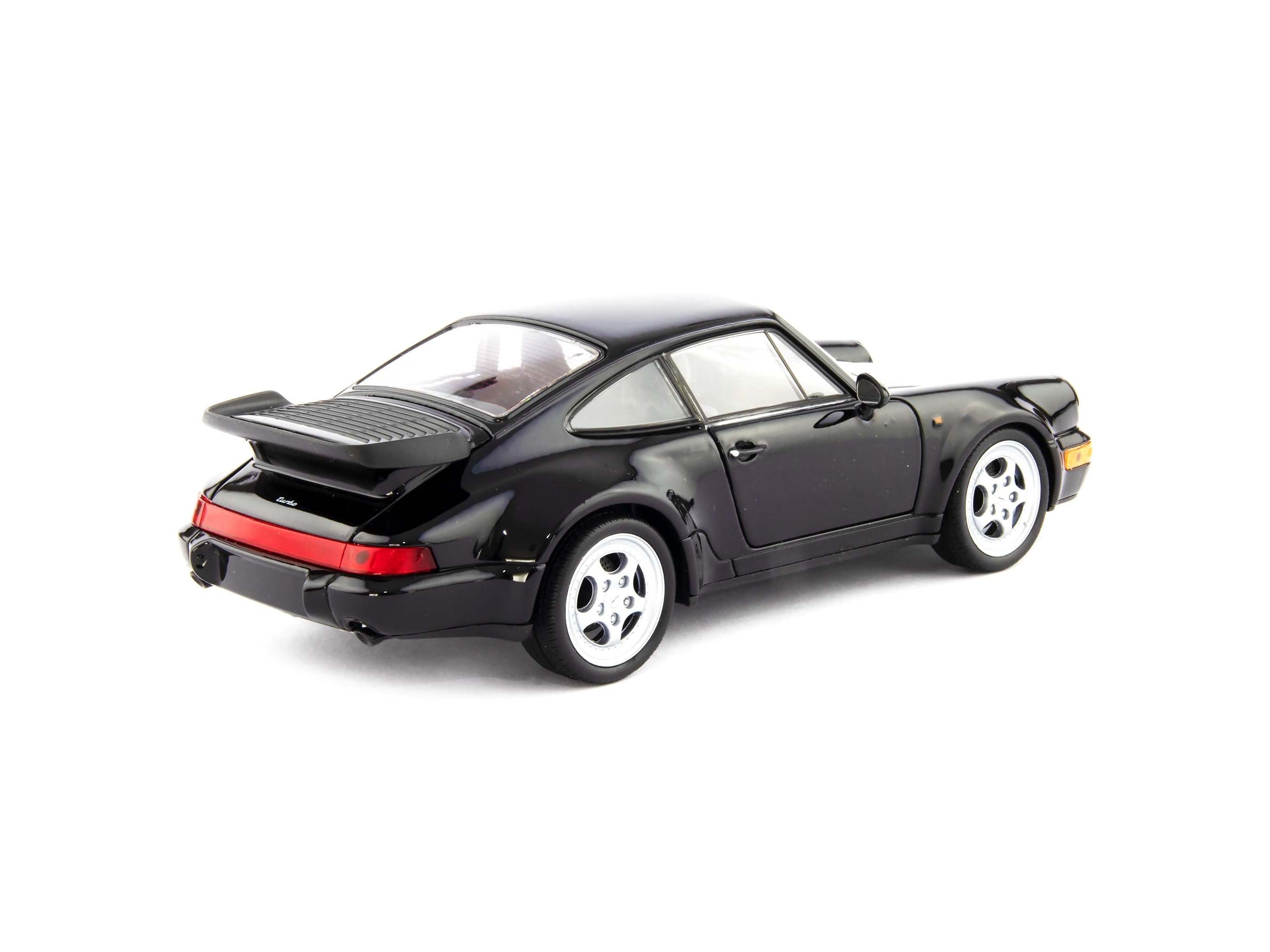 Porsche 911 Turbo Diecast Model Car black - 1:24 Scale-Welly-Diecast Model Centre