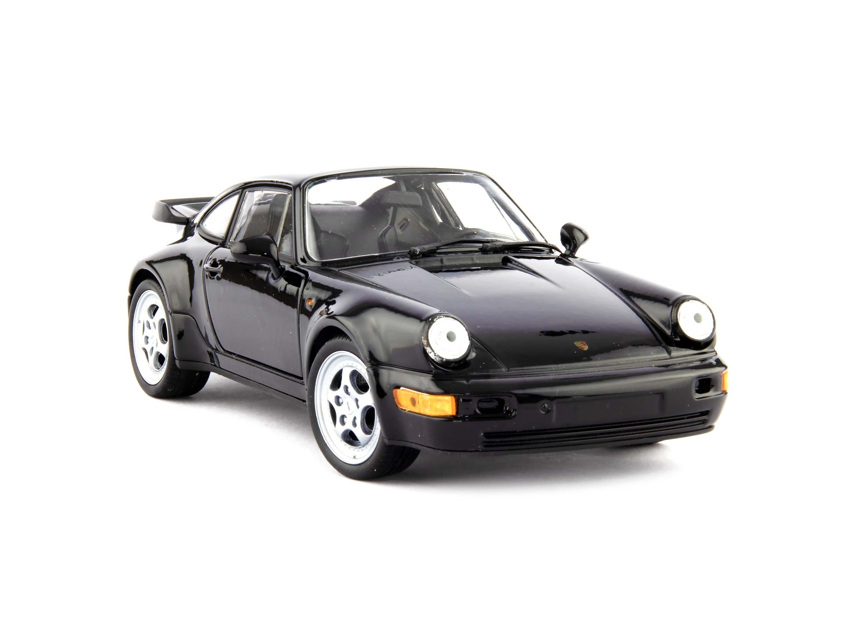 Porsche 911 Turbo Diecast Model Car black - 1:24 Scale-Welly-Diecast Model Centre