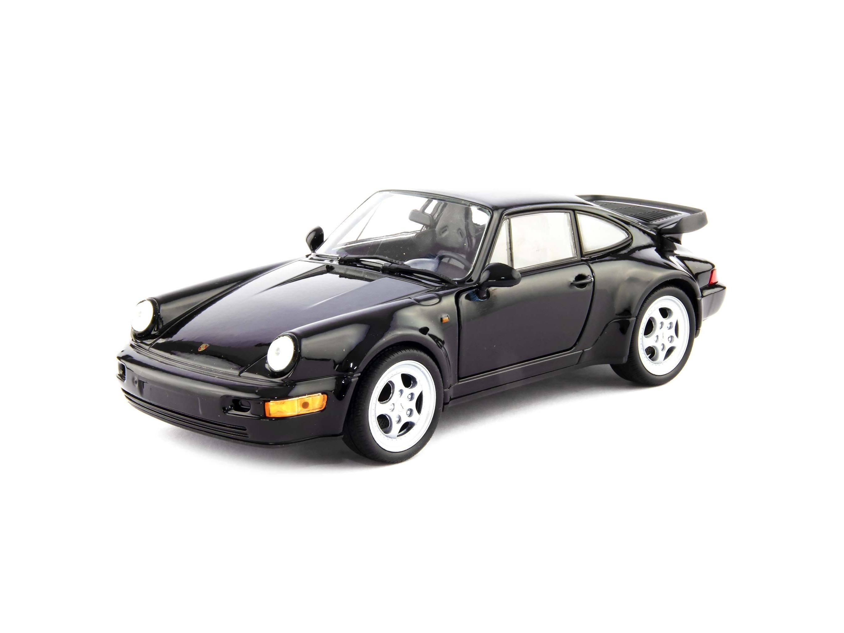 Porsche 911 Turbo Diecast Model Car black - 1:24 Scale-Welly-Diecast Model Centre