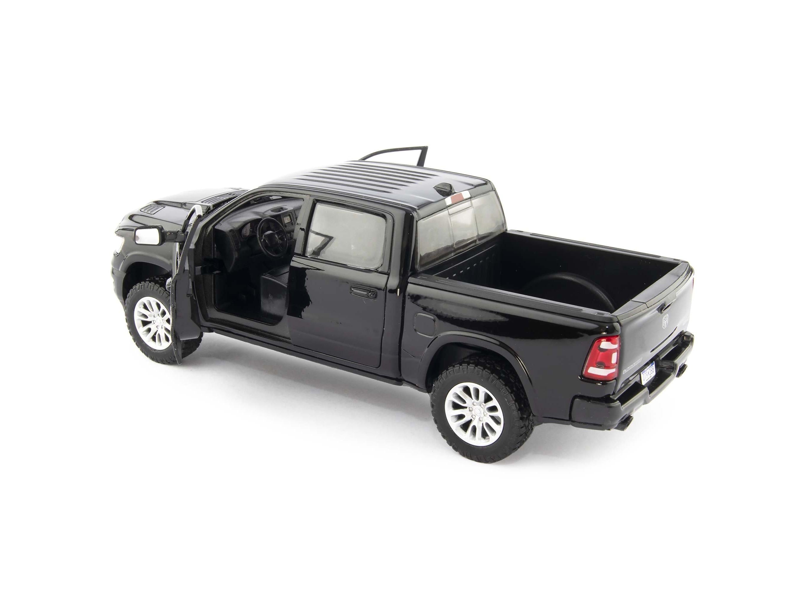RAM 1500 Crew Cab Laramie Diecast Model Pickup Truck 2019 black - 1:24 Scale-Motormax-Diecast Model Centre