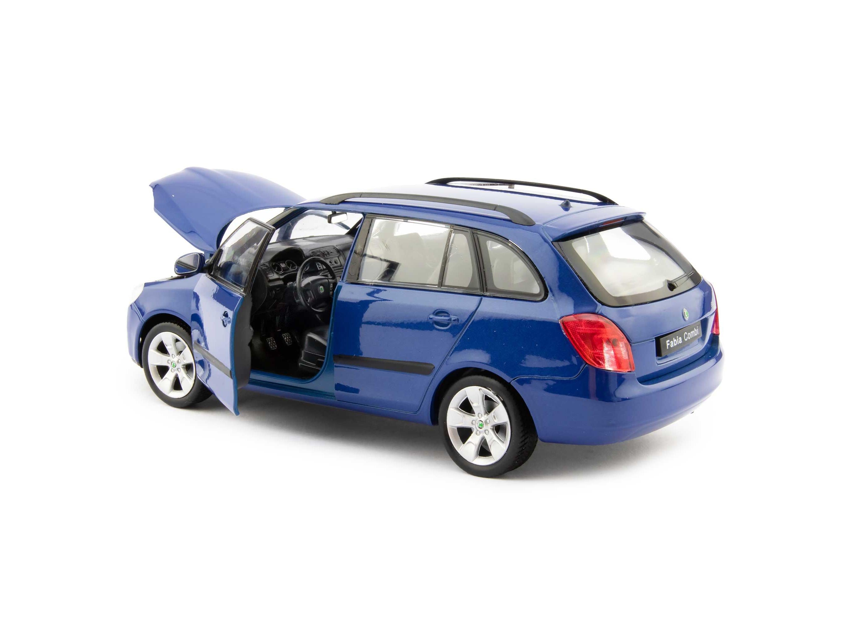 Skoda Fabia II Estate blue - 1:24 Scale Diecast Model Car-Welly-Diecast Model Centre
