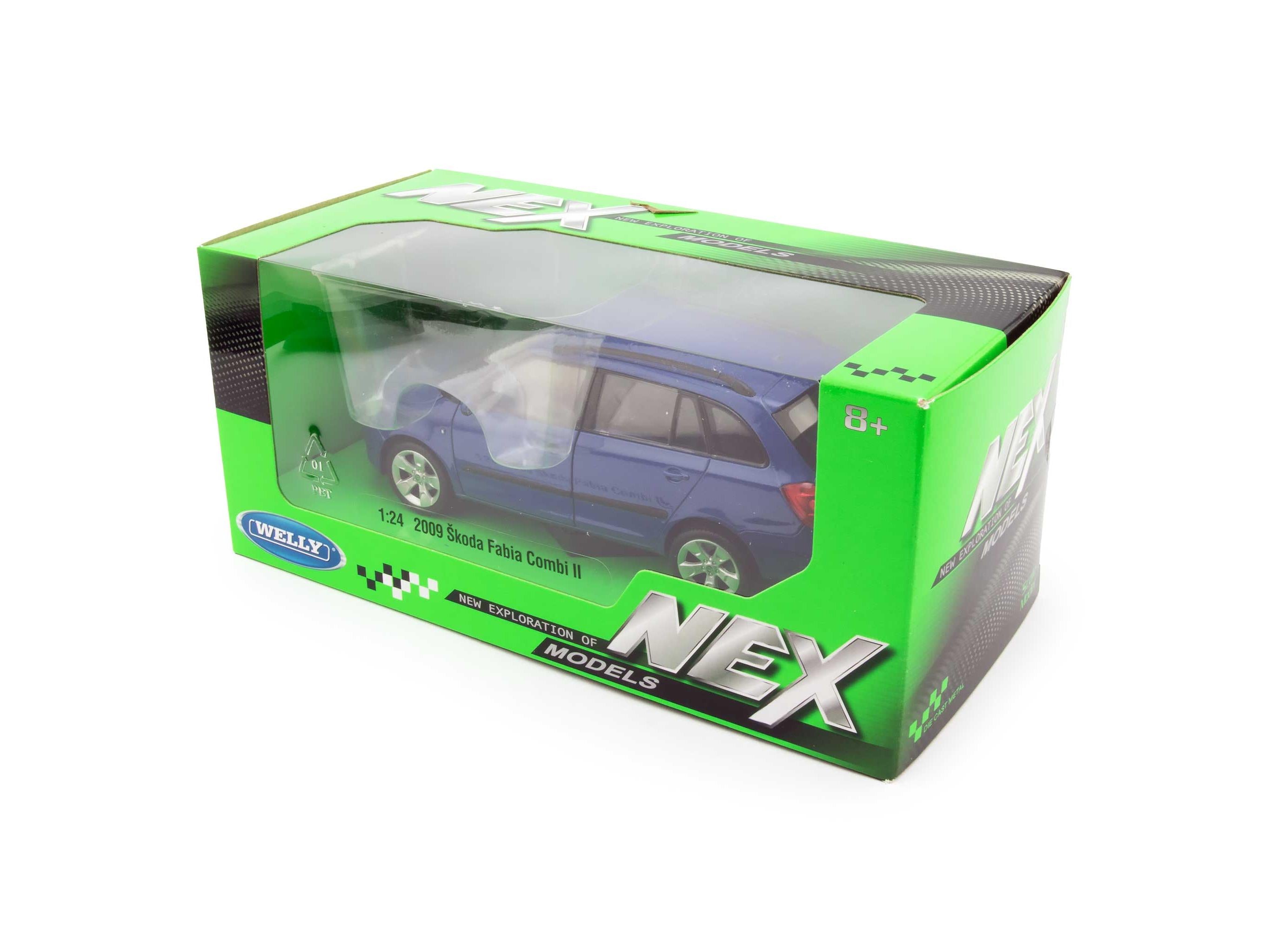 Skoda Fabia II Estate blue - 1:24 Scale Diecast Model Car-Welly-Diecast Model Centre