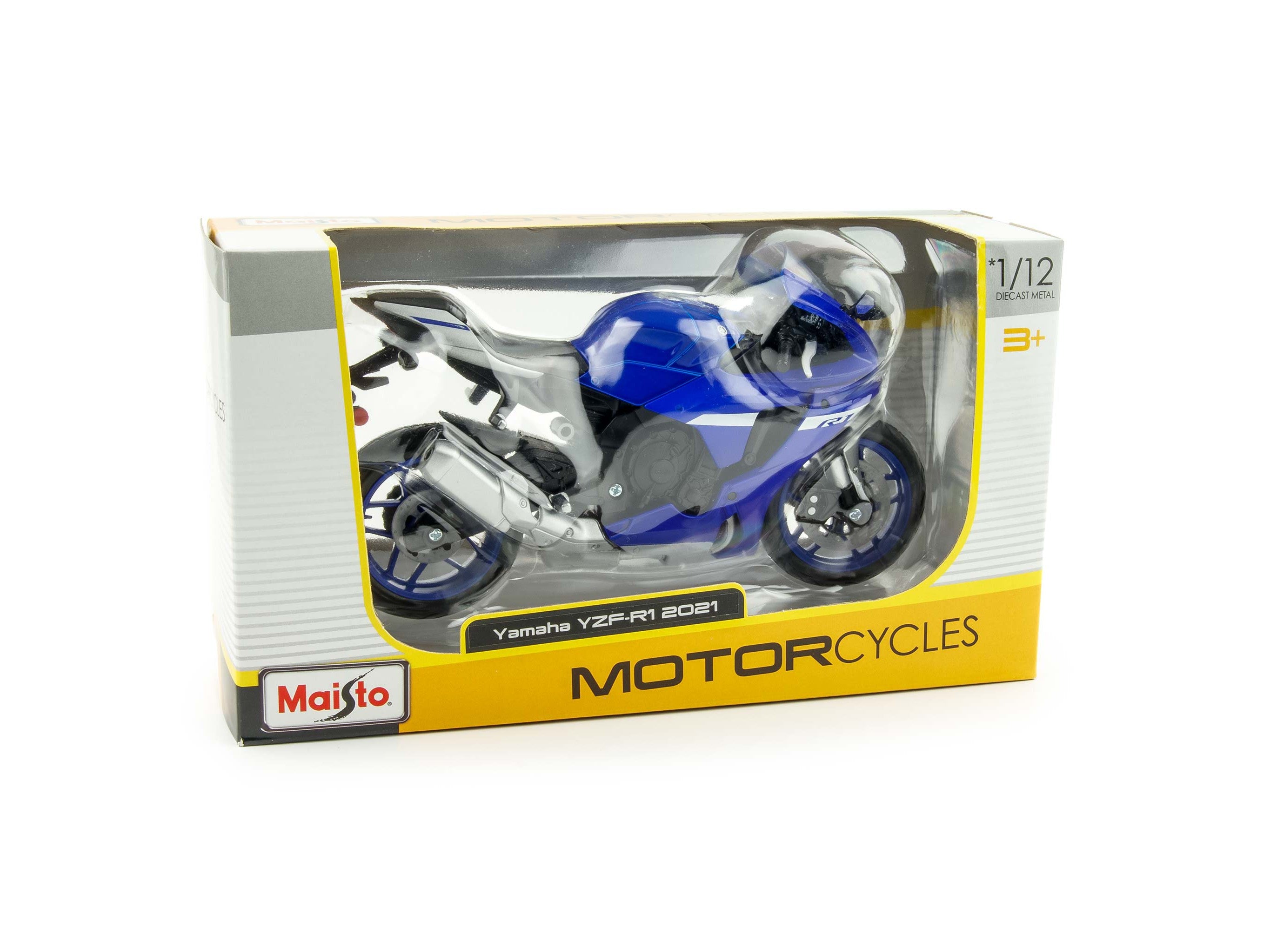 Yamaha YZF-R1 2021 blue 1:12 Scale Motorcycle Model