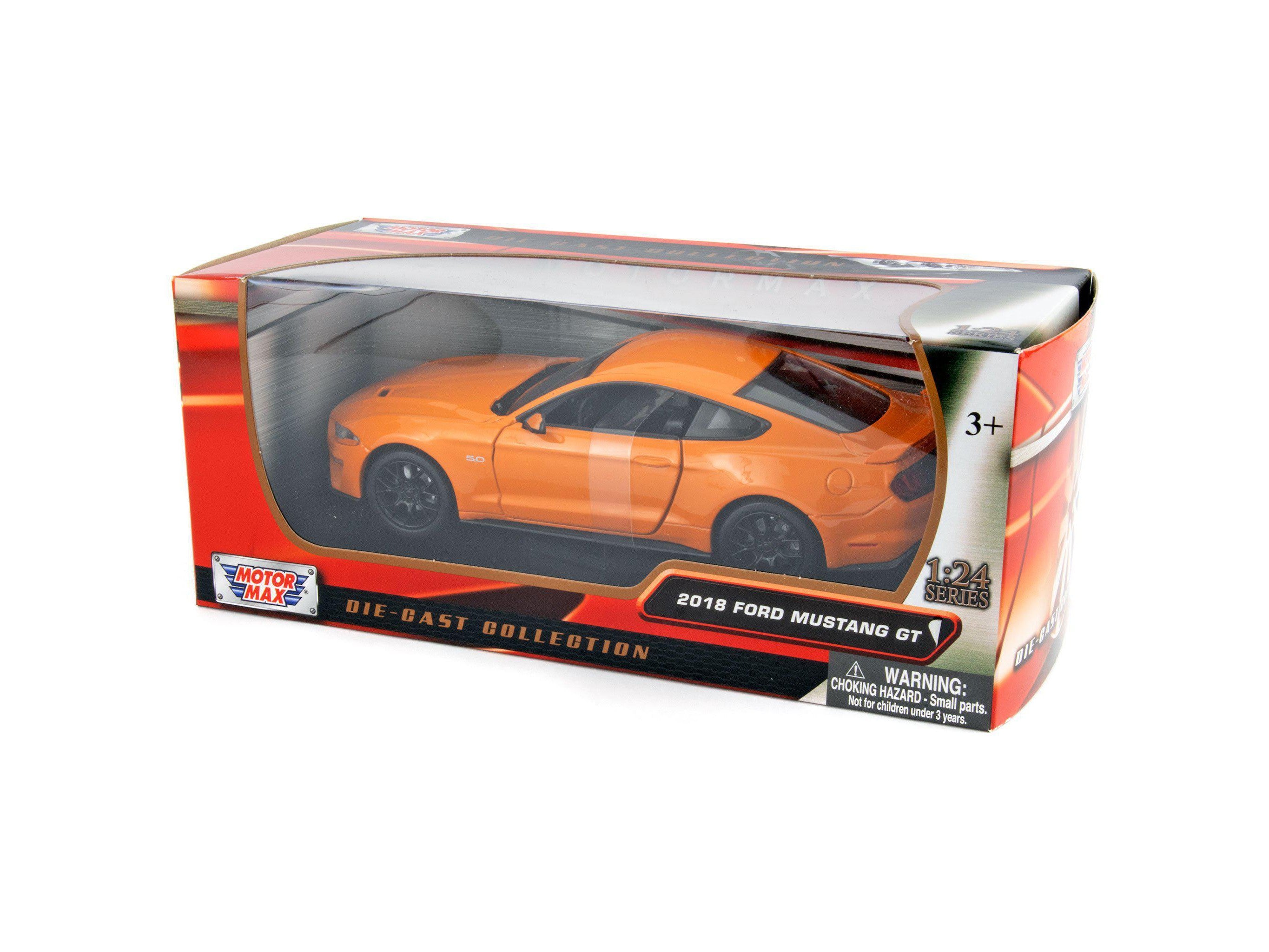 Ford Mustang GT Diecast Model Car 2018 orange - 1:24 Scale-Motormax-Diecast Model Centre