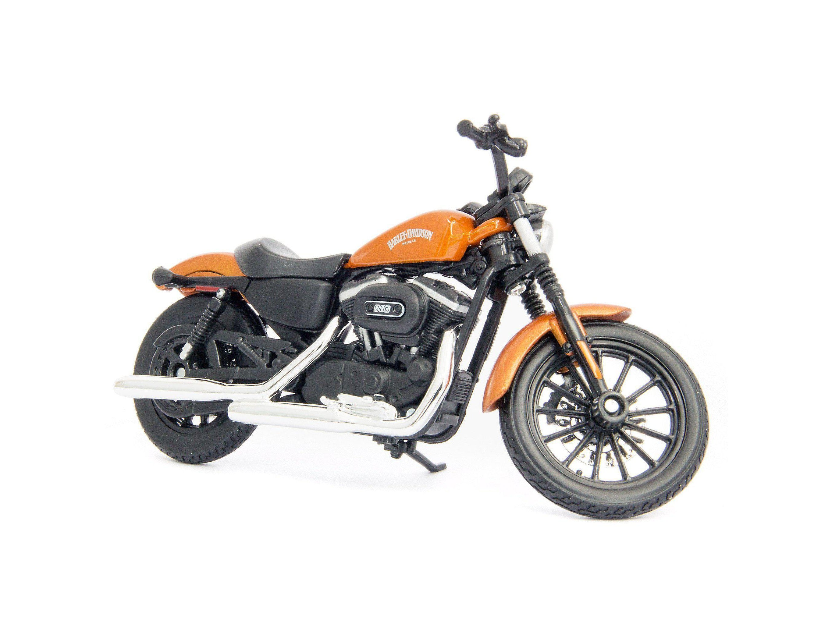 Harley-Davidson Sportster Iron 883 Diecast Model Motorcycle 2014 orange- 1:18 scale-Maisto-Diecast Model Centre