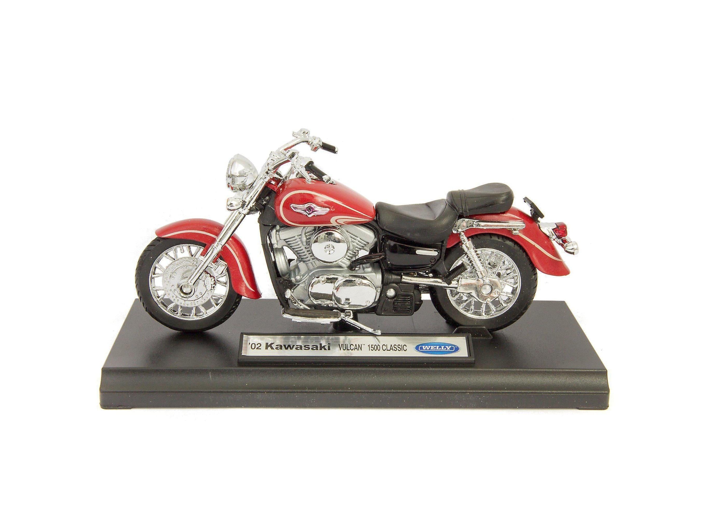 Kawasaki Vulcan 1500 Classic Diecast Model Motorcycle 2002 - 1:18 Scale-Welly-Diecast Model Centre