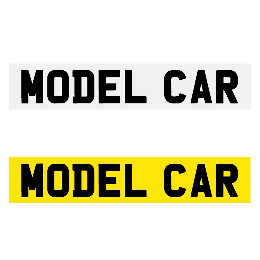 Model Car DIY Vinyl Number Plates | Custom Registration Plates for 1:18 & 1:24 Scale Models