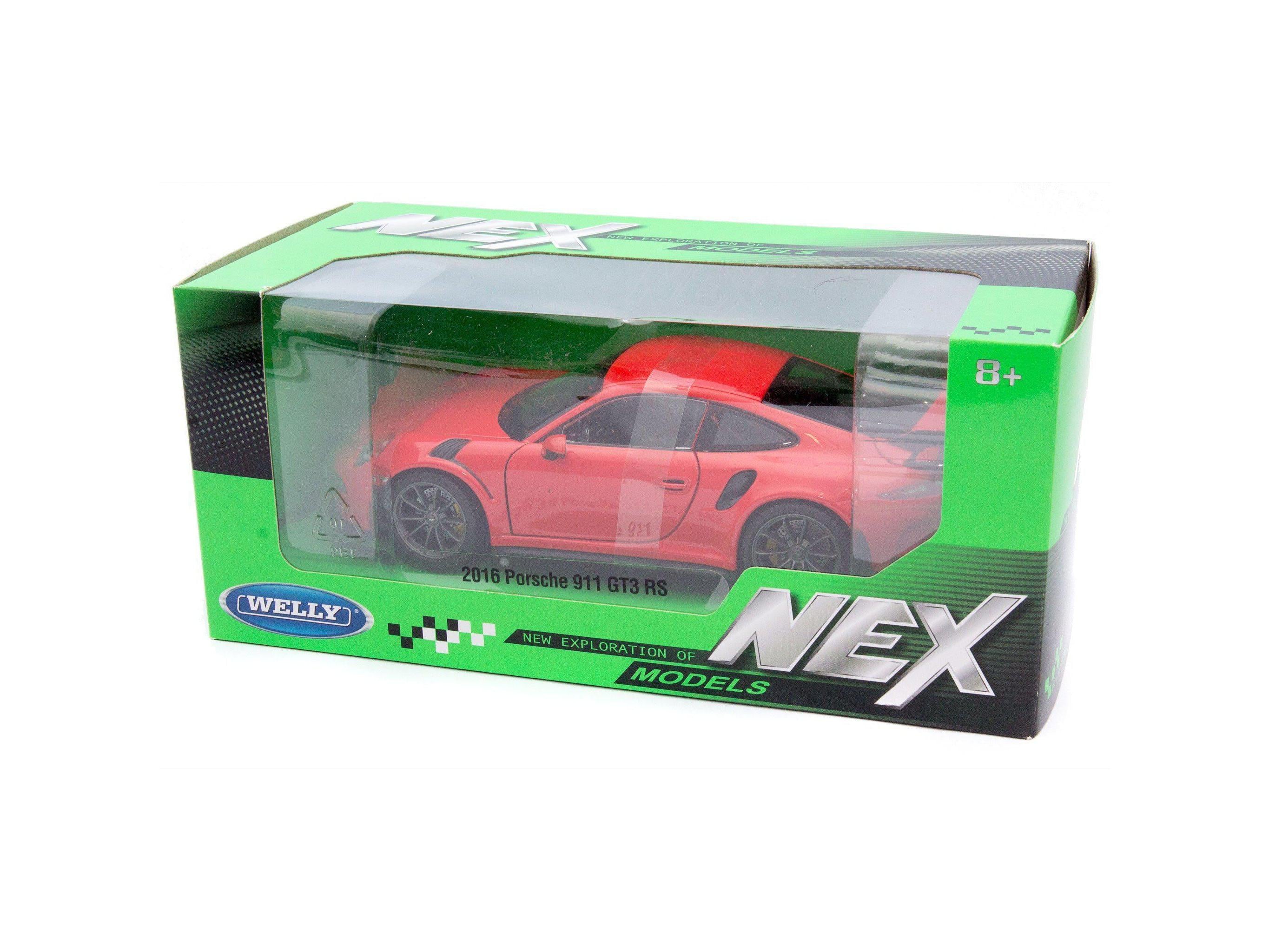 Porsche 911 GT3 RS Diecast Model Car 2016 red - 1:24 Scale-Welly-Diecast Model Centre