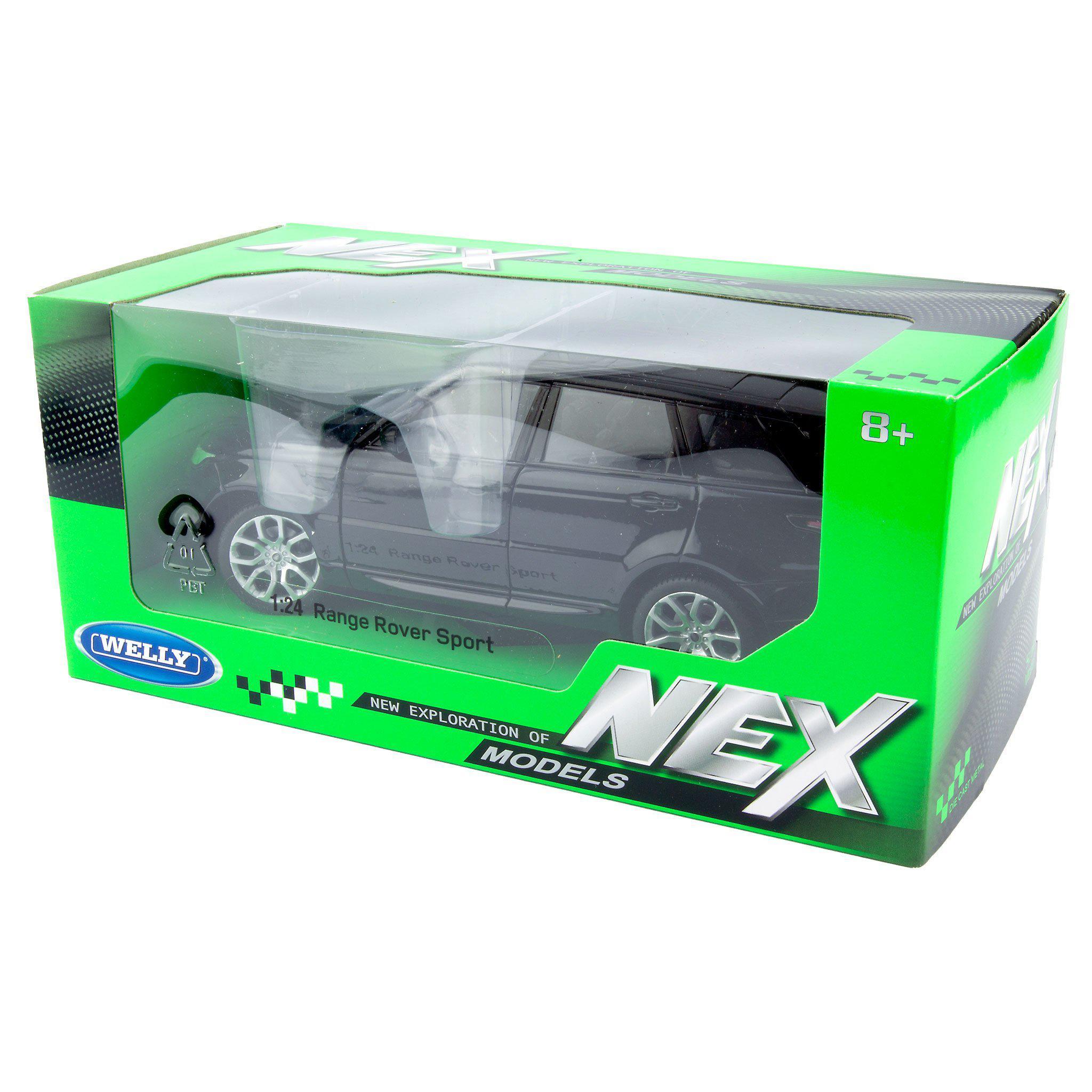 Range Rover Sport Diecast Model Car black - 1:24 Scale-Welly-Diecast Model Centre