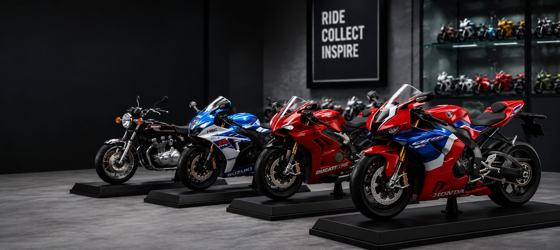 1:18 Scale Model Motorcycles