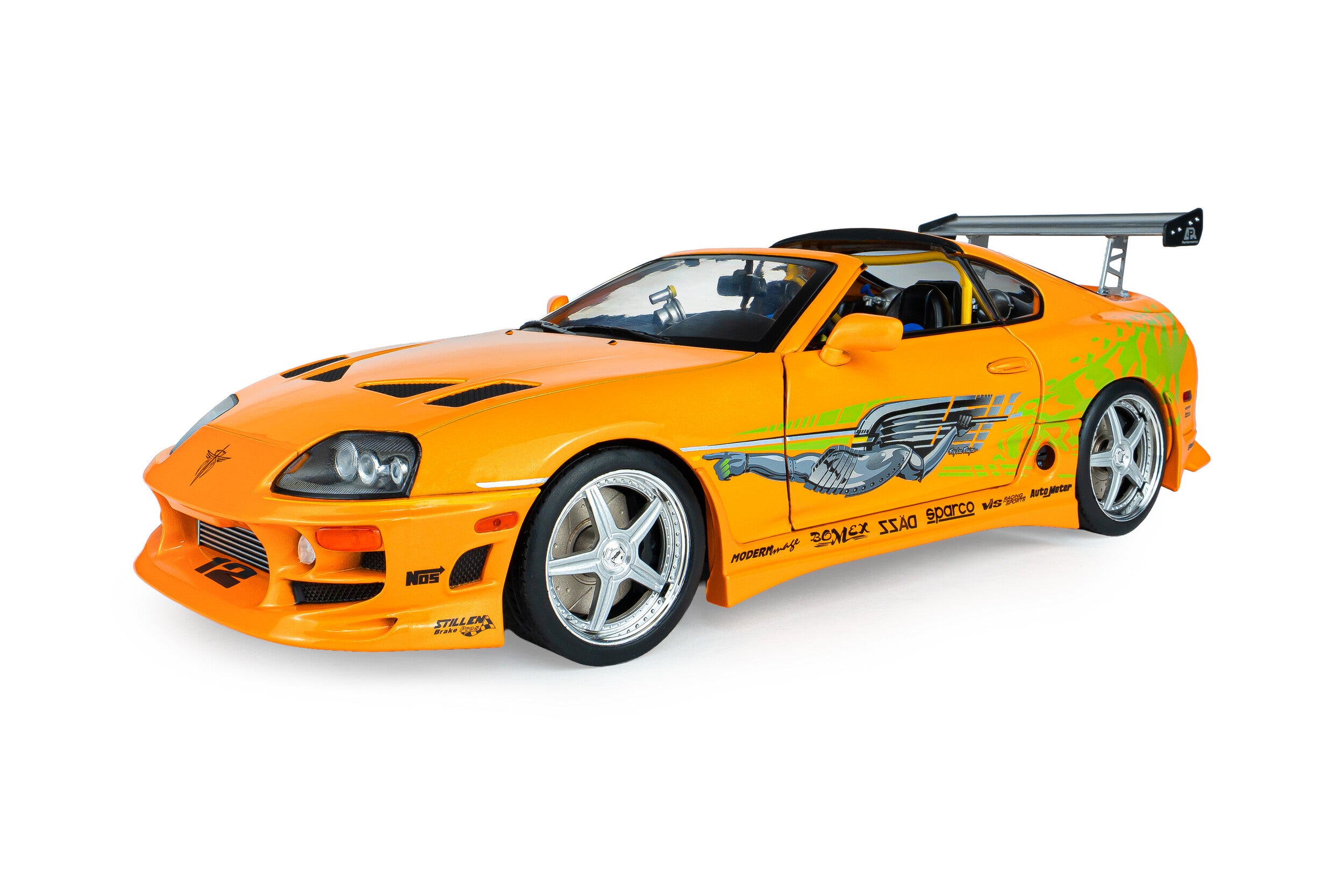Toyota Supra Mk4 (A80) Fast and Furious 1 Brian Toit Ouvert 2001 1:18 Solido Modèle réduit