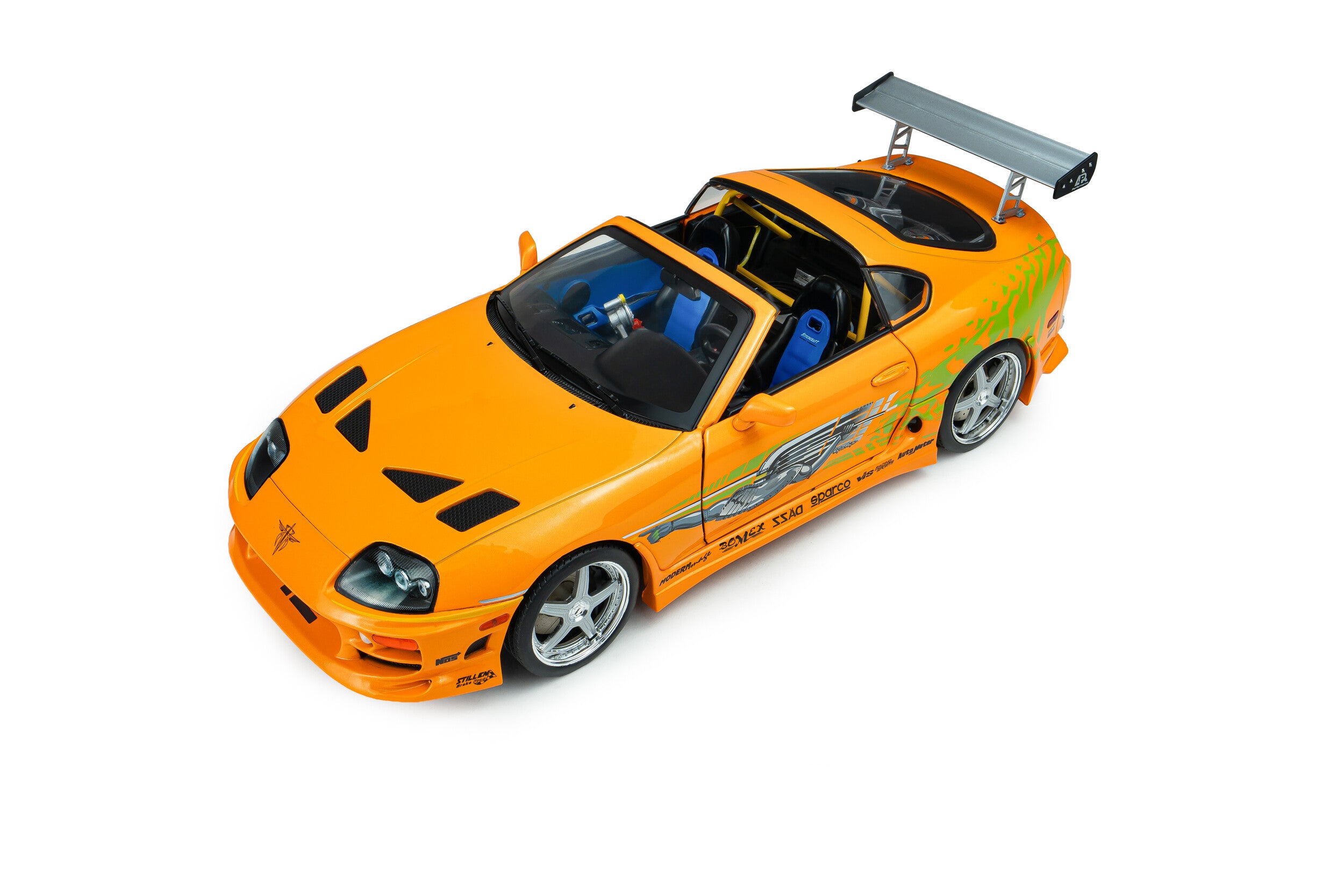 Toyota Supra Mk4 (A80) Fast and Furious 1 Brian Toit Ouvert 2001 1:18 Solido Modèle réduit