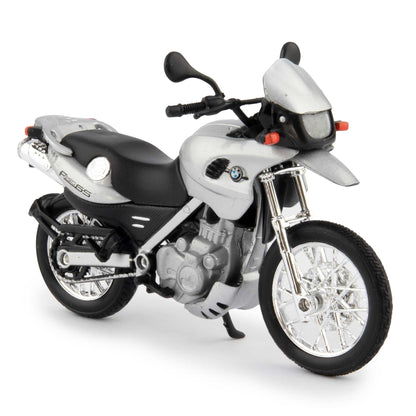 BMW F650 GS silver - 1:18 Scale Diecast Model Motorcycle-Welly-Diecast Model Centre